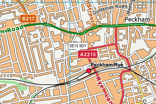 SE15 9DY map - OS VectorMap District (Ordnance Survey) SE15 9DY map - OS VectorMap District (Ordnance Survey)