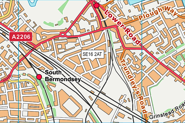 SE16 2AT map - OS VectorMap District (Ordnance Survey) SE16 2AT map - OS VectorMap District (Ordnance Survey)
