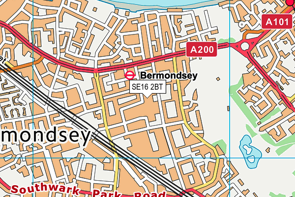 SE16 2BT map - OS VectorMap District (Ordnance Survey) SE16 2BT map - OS VectorMap District (Ordnance Survey)