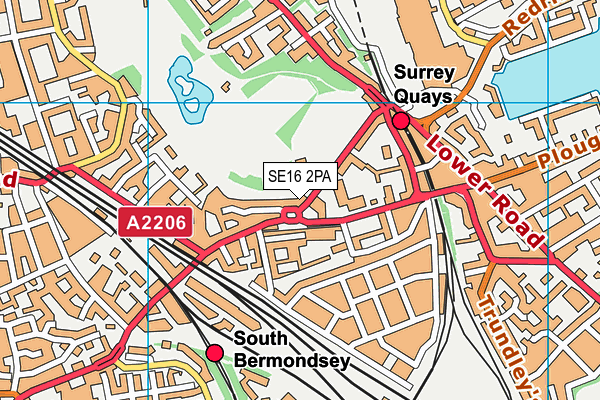 SE16 2PA map - OS VectorMap District (Ordnance Survey) SE16 2PA map - OS VectorMap District (Ordnance Survey)