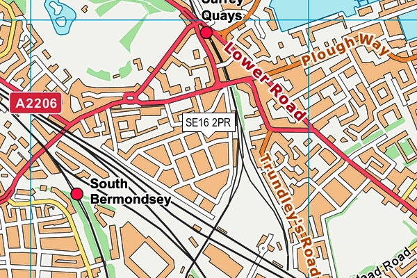 SE16 2PR map - OS VectorMap District (Ordnance Survey) SE16 2PR map - OS VectorMap District (Ordnance Survey)