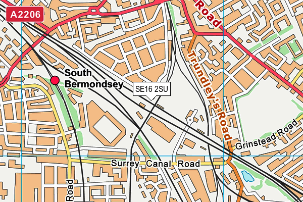 SE16 2SU map - OS VectorMap District (Ordnance Survey) SE16 2SU map - OS VectorMap District (Ordnance Survey)