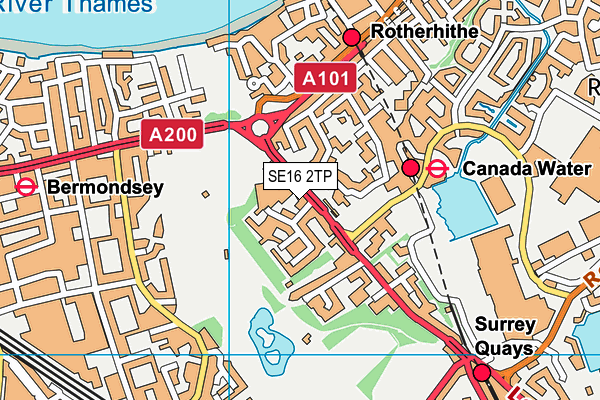 SE16 2TP map - OS VectorMap District (Ordnance Survey) SE16 2TP map - OS VectorMap District (Ordnance Survey)