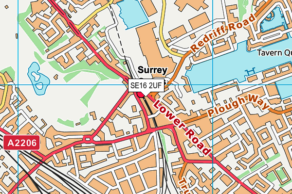 SE16 2UF map - OS VectorMap District (Ordnance Survey) SE16 2UF map - OS VectorMap District (Ordnance Survey)