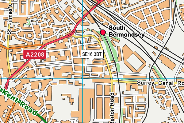 SE16 3BT map - OS VectorMap District (Ordnance Survey) SE16 3BT map - OS VectorMap District (Ordnance Survey)