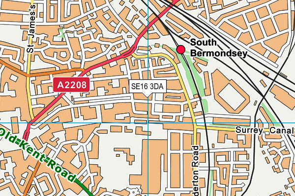 SE16 3DA map - OS VectorMap District (Ordnance Survey) SE16 3DA map - OS VectorMap District (Ordnance Survey)