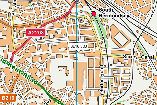SE16 3DJ map - OS VectorMap District (Ordnance Survey) SE16 3DJ map - OS VectorMap District (Ordnance Survey)
