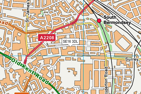 SE16 3DL map - OS VectorMap District (Ordnance Survey) SE16 3DL map - OS VectorMap District (Ordnance Survey)