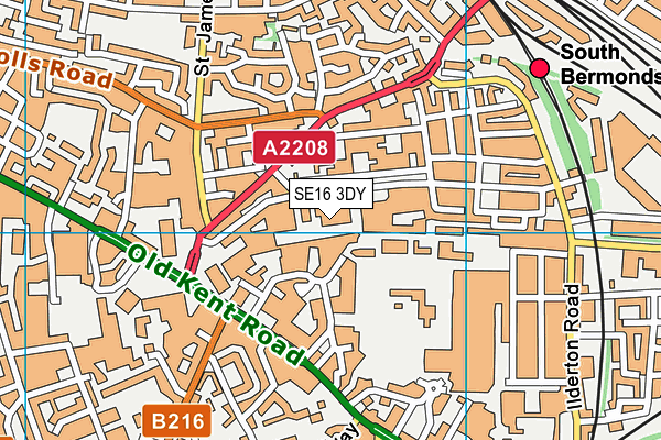 SE16 3DY map - OS VectorMap District (Ordnance Survey) SE16 3DY map - OS VectorMap District (Ordnance Survey)