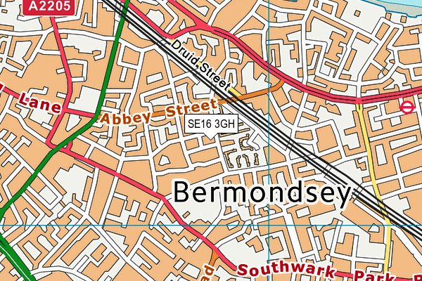 SE16 3GH map - OS VectorMap District (Ordnance Survey) SE16 3GH map - OS VectorMap District (Ordnance Survey)