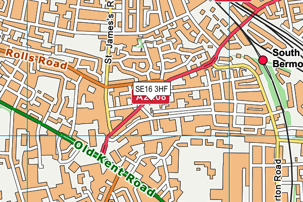 SE16 3HF map - OS VectorMap District (Ordnance Survey) SE16 3HF map - OS VectorMap District (Ordnance Survey)