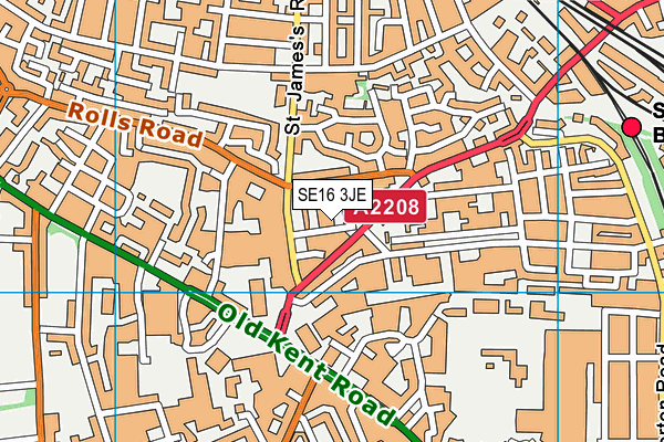 SE16 3JE map - OS VectorMap District (Ordnance Survey)
