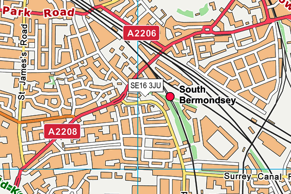 SE16 3JU map - OS VectorMap District (Ordnance Survey) SE16 3JU map - OS VectorMap District (Ordnance Survey)