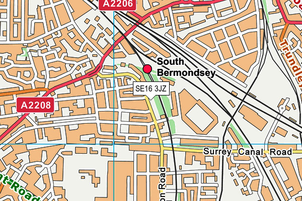 SE16 3JZ map - OS VectorMap District (Ordnance Survey) SE16 3JZ map - OS VectorMap District (Ordnance Survey)