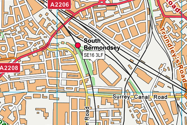 SE16 3LF map - OS VectorMap District (Ordnance Survey) SE16 3LF map - OS VectorMap District (Ordnance Survey)
