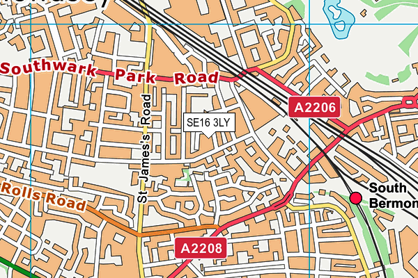 SE16 3LY map - OS VectorMap District (Ordnance Survey) SE16 3LY map - OS VectorMap District (Ordnance Survey)