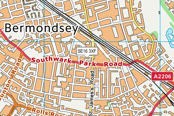 SE16 3XF map - OS VectorMap District (Ordnance Survey) SE16 3XF map - OS VectorMap District (Ordnance Survey)