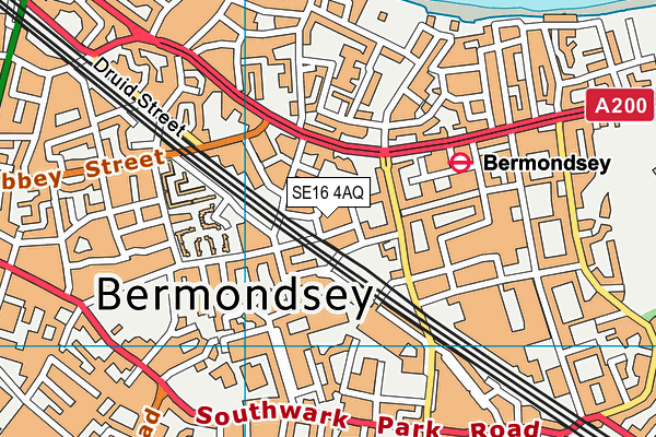 SE16 4AQ map - OS VectorMap District (Ordnance Survey) SE16 4AQ map - OS VectorMap District (Ordnance Survey)