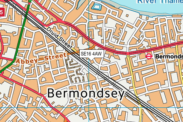SE16 4AW map - OS VectorMap District (Ordnance Survey) SE16 4AW map - OS VectorMap District (Ordnance Survey)