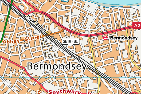 SE16 4BL map - OS VectorMap District (Ordnance Survey) SE16 4BL map - OS VectorMap District (Ordnance Survey)