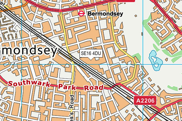 SE16 4DU map - OS VectorMap District (Ordnance Survey)