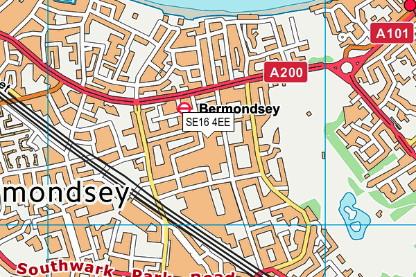 SE16 4EE map - OS VectorMap District (Ordnance Survey)