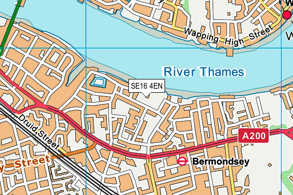 SE16 4EN map - OS VectorMap District (Ordnance Survey)