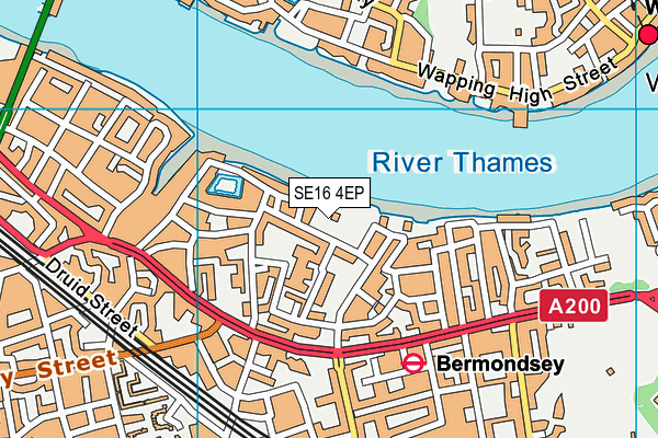 SE16 4EP map - OS VectorMap District (Ordnance Survey)