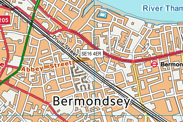 SE16 4ER map - OS VectorMap District (Ordnance Survey) SE16 4ER map - OS VectorMap District (Ordnance Survey)