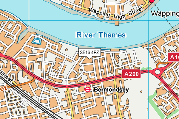 SE16 4PZ map - OS VectorMap District (Ordnance Survey) SE16 4PZ map - OS VectorMap District (Ordnance Survey)