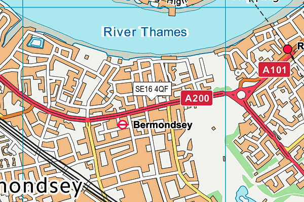 SE16 4QF map - OS VectorMap District (Ordnance Survey) SE16 4QF map - OS VectorMap District (Ordnance Survey)