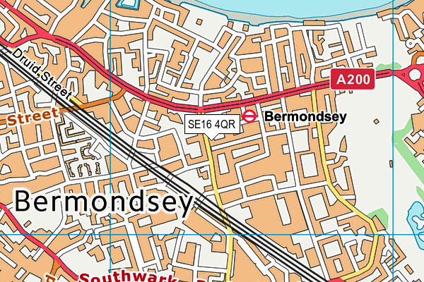 SE16 4QR map - OS VectorMap District (Ordnance Survey) SE16 4QR map - OS VectorMap District (Ordnance Survey)