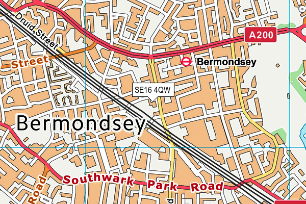 SE16 4QW map - OS VectorMap District (Ordnance Survey) SE16 4QW map - OS VectorMap District (Ordnance Survey)