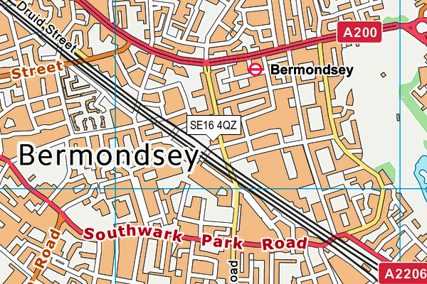 SE16 4QZ map - OS VectorMap District (Ordnance Survey) SE16 4QZ map - OS VectorMap District (Ordnance Survey)