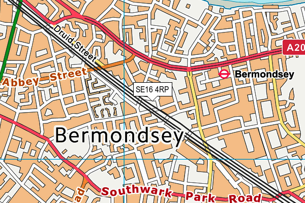 SE16 4RP map - OS VectorMap District (Ordnance Survey)