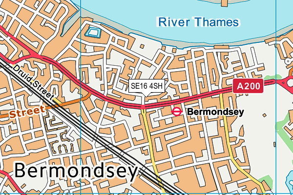 SE16 4SH map - OS VectorMap District (Ordnance Survey) SE16 4SH map - OS VectorMap District (Ordnance Survey)