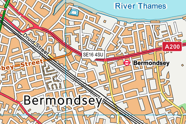 SE16 4SU map - OS VectorMap District (Ordnance Survey) SE16 4SU map - OS VectorMap District (Ordnance Survey)