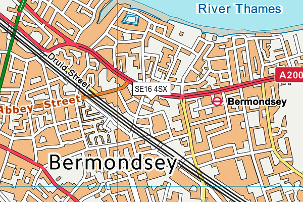 SE16 4SX map - OS VectorMap District (Ordnance Survey) SE16 4SX map - OS VectorMap District (Ordnance Survey)