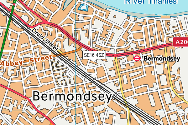 SE16 4SZ map - OS VectorMap District (Ordnance Survey) SE16 4SZ map - OS VectorMap District (Ordnance Survey)