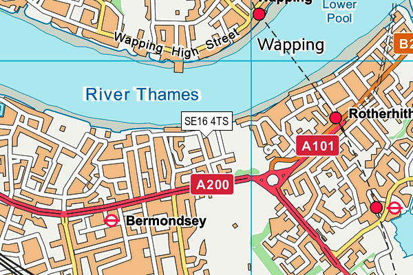SE16 4TS map - OS VectorMap District (Ordnance Survey) SE16 4TS map - OS VectorMap District (Ordnance Survey)