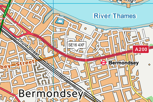 SE16 4XF map - OS VectorMap District (Ordnance Survey) SE16 4XF map - OS VectorMap District (Ordnance Survey)