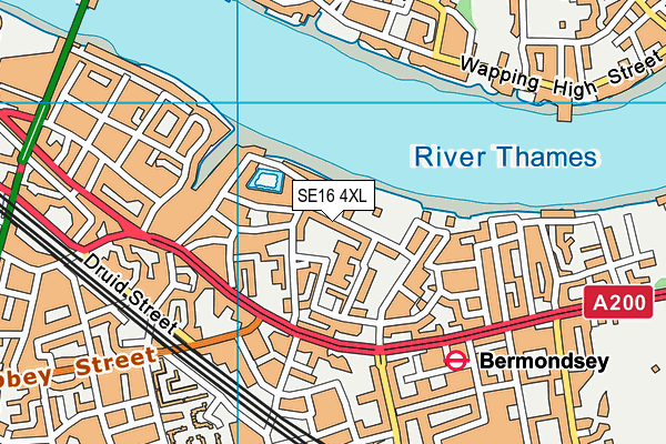 SE16 4XL map - OS VectorMap District (Ordnance Survey)