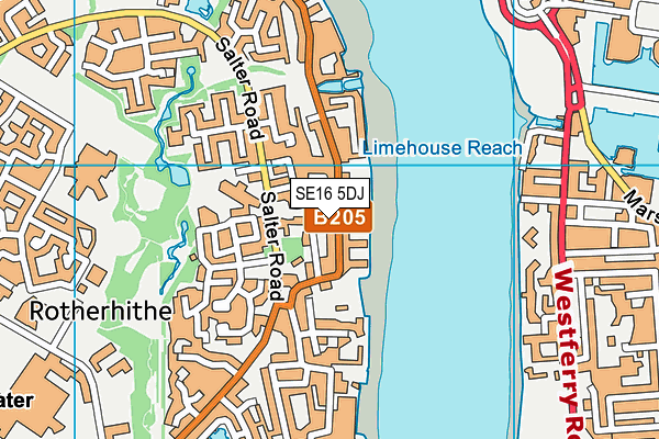SE16 5DJ map - OS VectorMap District (Ordnance Survey) SE16 5DJ map - OS VectorMap District (Ordnance Survey)