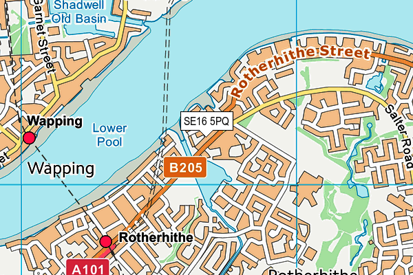 SE16 5PQ map - OS VectorMap District (Ordnance Survey) SE16 5PQ map - OS VectorMap District (Ordnance Survey)