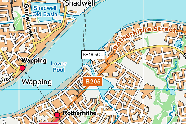SE16 5QU map - OS VectorMap District (Ordnance Survey) SE16 5QU map - OS VectorMap District (Ordnance Survey)