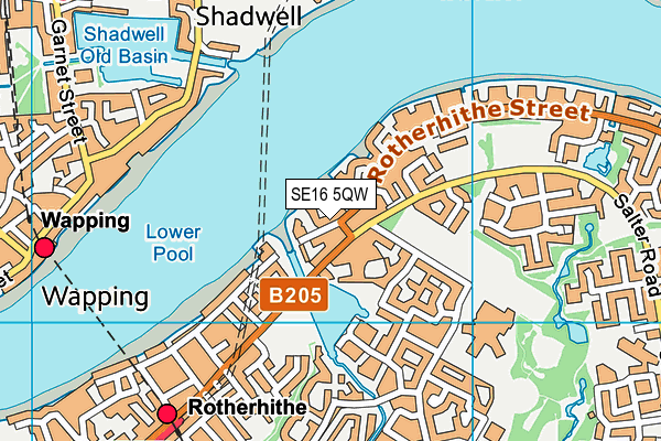 SE16 5QW map - OS VectorMap District (Ordnance Survey) SE16 5QW map - OS VectorMap District (Ordnance Survey)