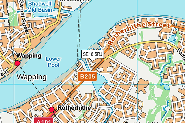 SE16 5RJ map - OS VectorMap District (Ordnance Survey) SE16 5RJ map - OS VectorMap District (Ordnance Survey)