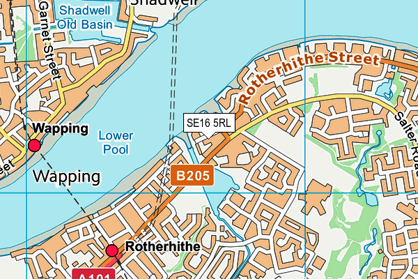 SE16 5RL map - OS VectorMap District (Ordnance Survey) SE16 5RL map - OS VectorMap District (Ordnance Survey)