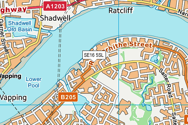 SE16 5SL map - OS VectorMap District (Ordnance Survey) SE16 5SL map - OS VectorMap District (Ordnance Survey)