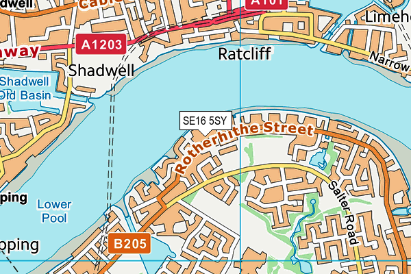 SE16 5SY map - OS VectorMap District (Ordnance Survey) SE16 5SY map - OS VectorMap District (Ordnance Survey)